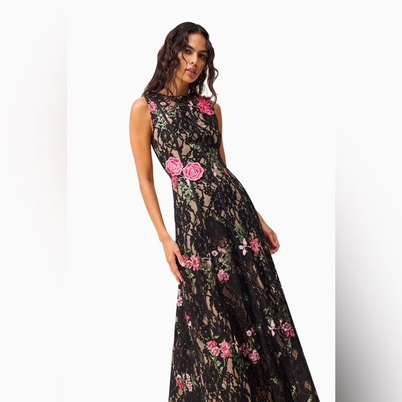 Elliatt Morgaine Lace Gown in Black size S NWT Black-tie events Galas Evening - Picture 2 of 9